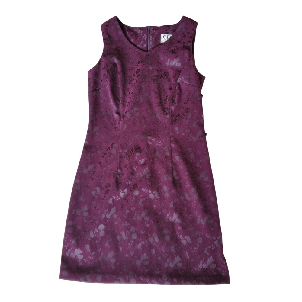 CDC PETITES‎ Velvet Sheath Dress Women's Size 6 Purple y2k Evening